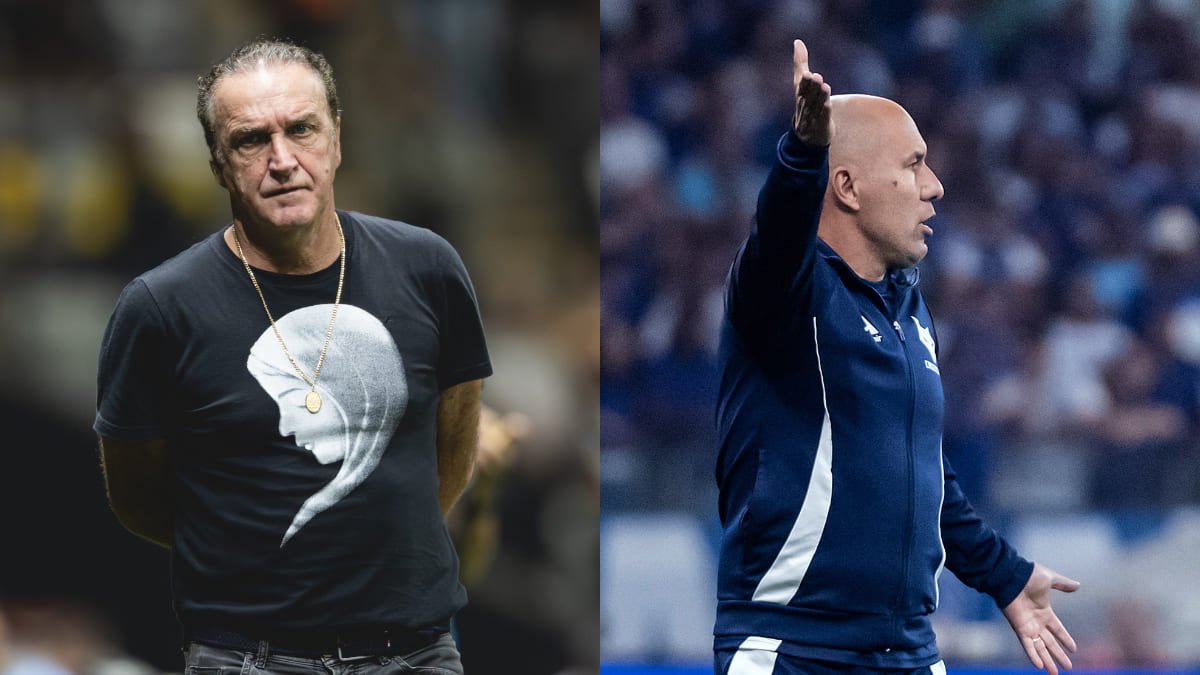 Cuca, técnico do Atlético, e Leonardo Jardim, treinador do Cruzeiro (foto: Pedro Souza/Atlético; Gustavo Aleixo/Cruzeiro)