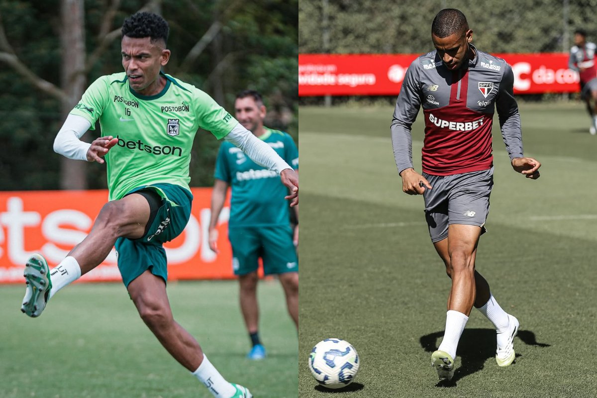Atlético Nacional e São Paulo se preparam para duelo pela Libertadores (foto: Divulgação/Atlético Nacional e São Paulo)