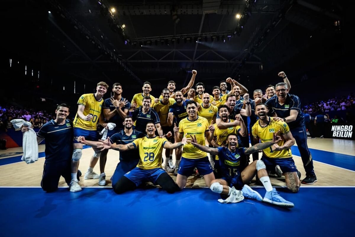 Jogadores da Seleção Brasileira Masculina de Vôlei (foto: FIVB/Divulgação)