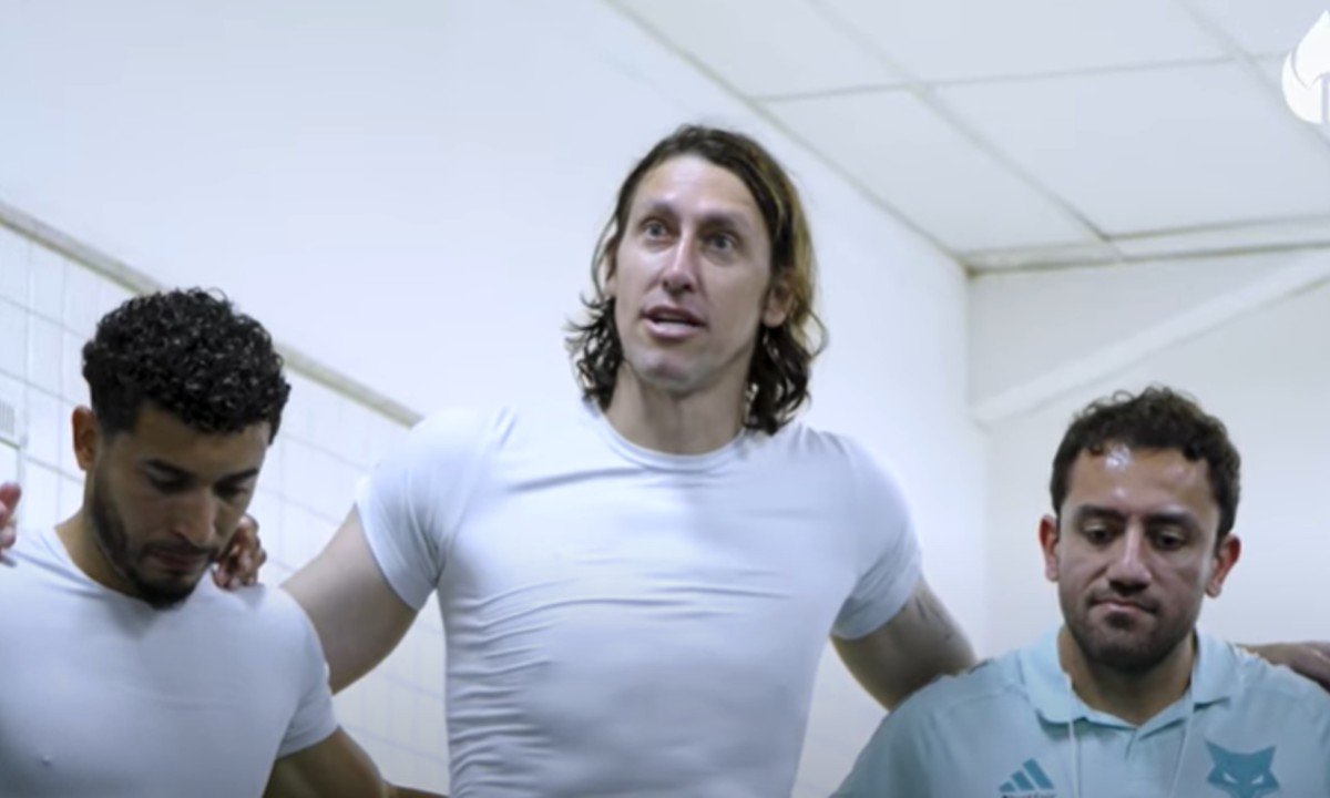 Cássio discursou após vitória do Cruzeiro (foto: Reprodução/TV Cruzeiro)