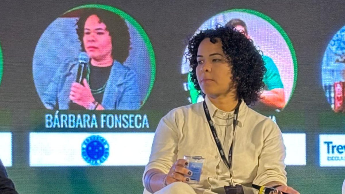 Bárbara Fonseca, diretora de futebol feminino do Cruzeiro (foto: Sofia Cunha/No Ataque/EM./D.A Press)