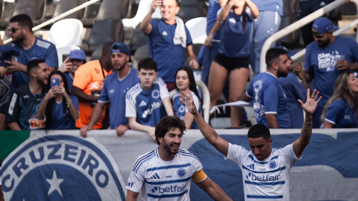 Jogadores do Cruzeiro comemorando gol pelo Campeonato Brasileiro (foto: Rodrigo Ferreira/Cruzeiro)