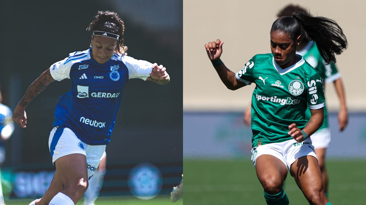 Atacantes Byanca Brasil e Taina Maranhão são destaques de Palmeiras e Cruzeiro, respectivamente (foto: Fabio Menotti/Palmeiras; Gustavo Martins/Cruzeiro)