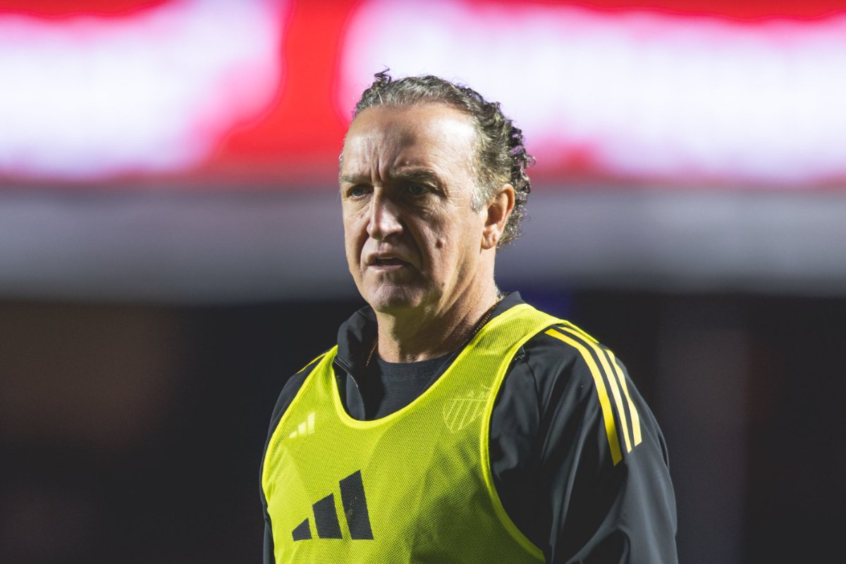 Cuca durante São Paulo x Atlético (foto: Pedro Souza/Atlético)