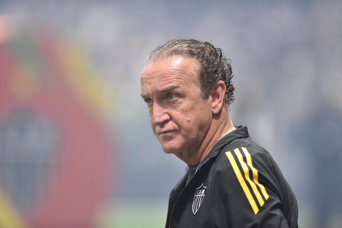 Cuca, técnico do Atlético, na Arena MRV (foto: Ramon Lisboa/EM/D.A. Press)