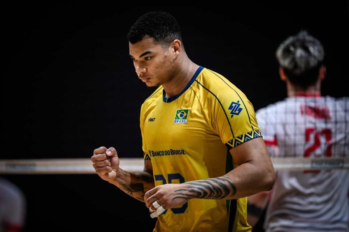 Darlan, oposto da Seleção Brasileira Masculina de Vôlei (foto: FIVB/Divulgação)
