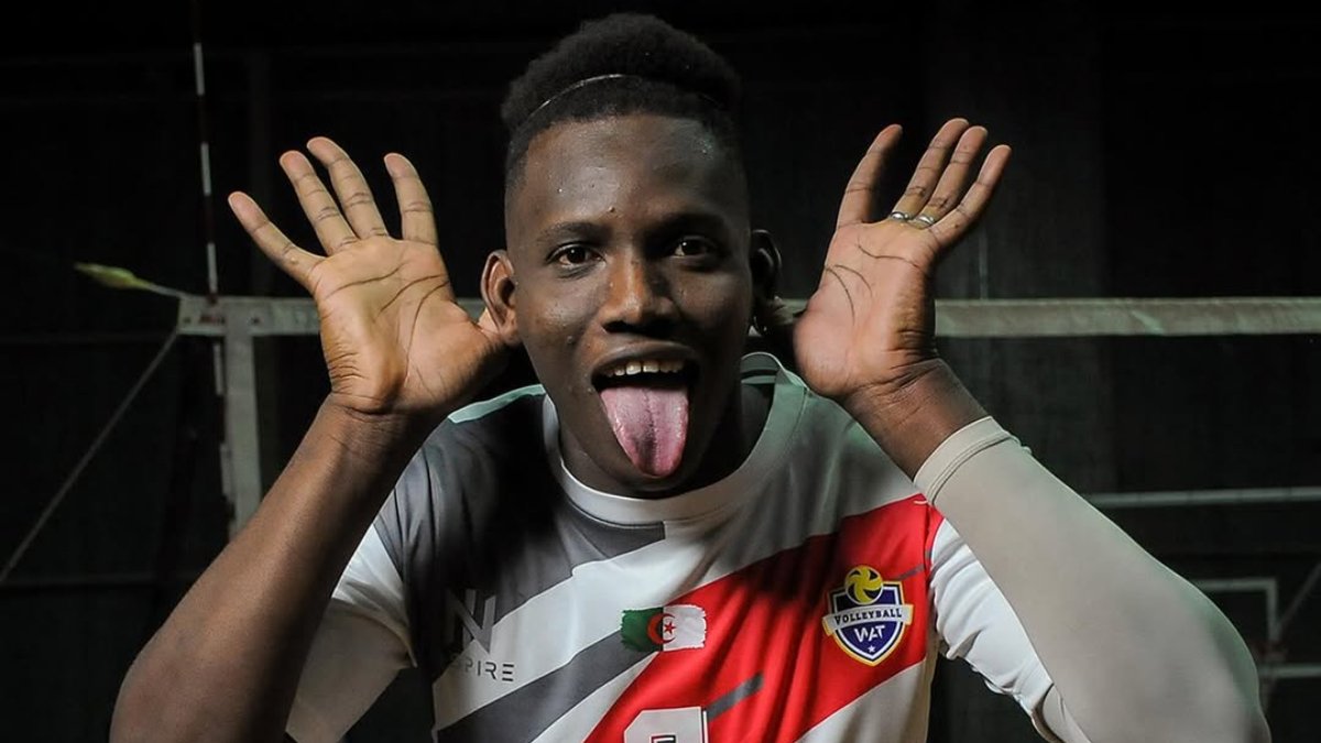 Amadou Diallo, ponteiro da Seleção Malinesa de Vôlei (foto: Divulgação/WA TIemcen)