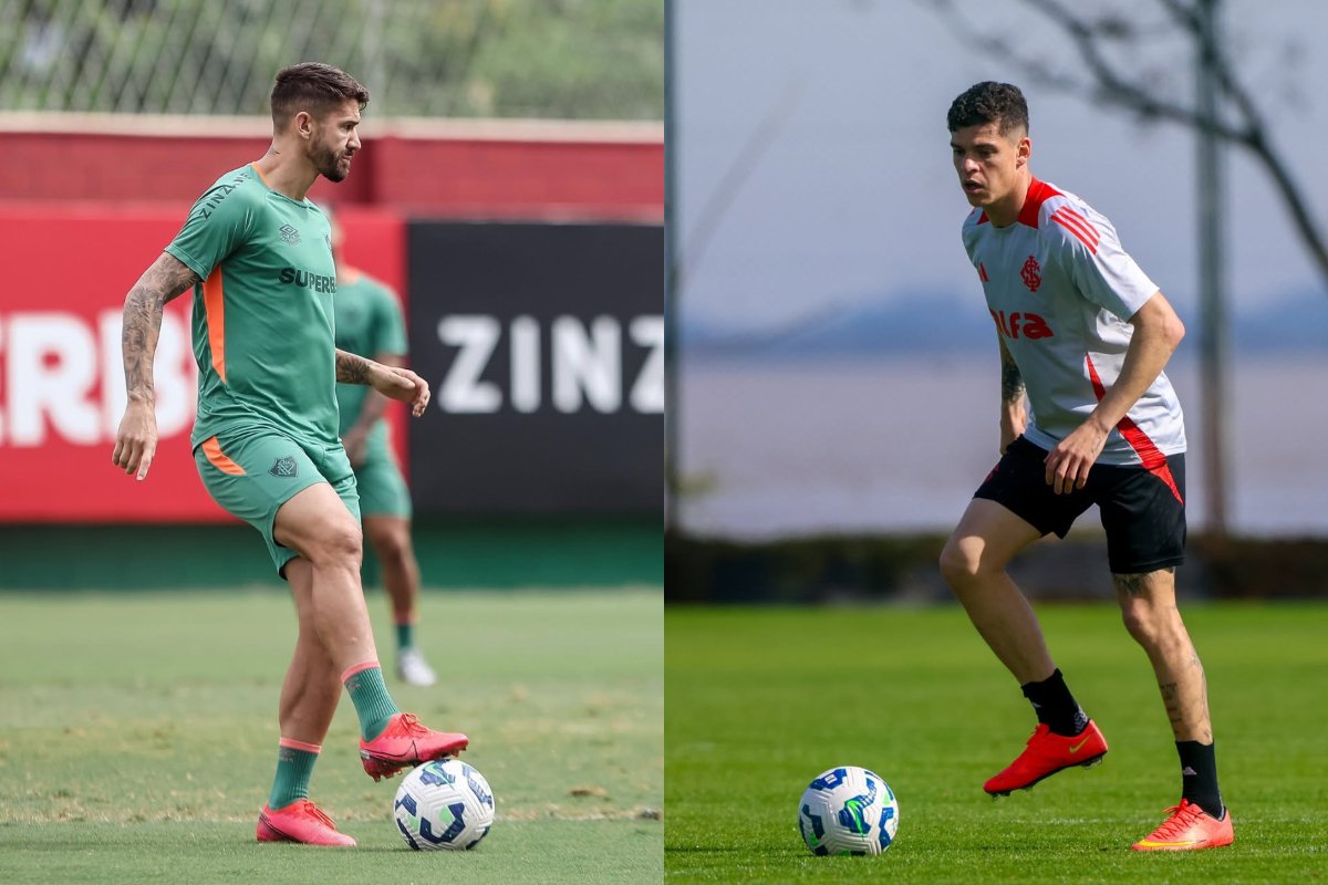Fluminense e Internacional se preparam para duelo pela Copa do Brasil (foto: Divulgação/Fluminense e Internacional)
