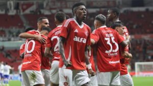 Inter comemora gol  - Crédito: 