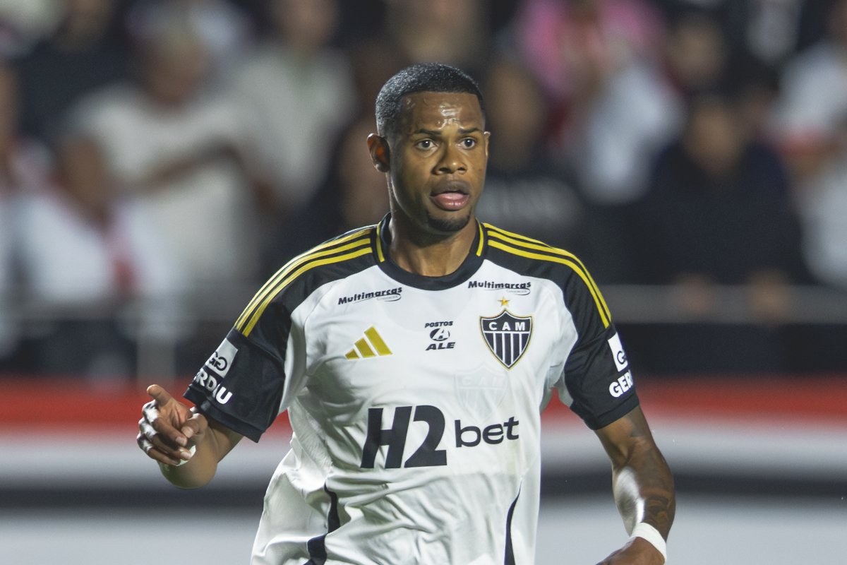 Júnior Santos durante jogo do Atlético contra o São Paulo (foto: Pedro Souza/Atlético)