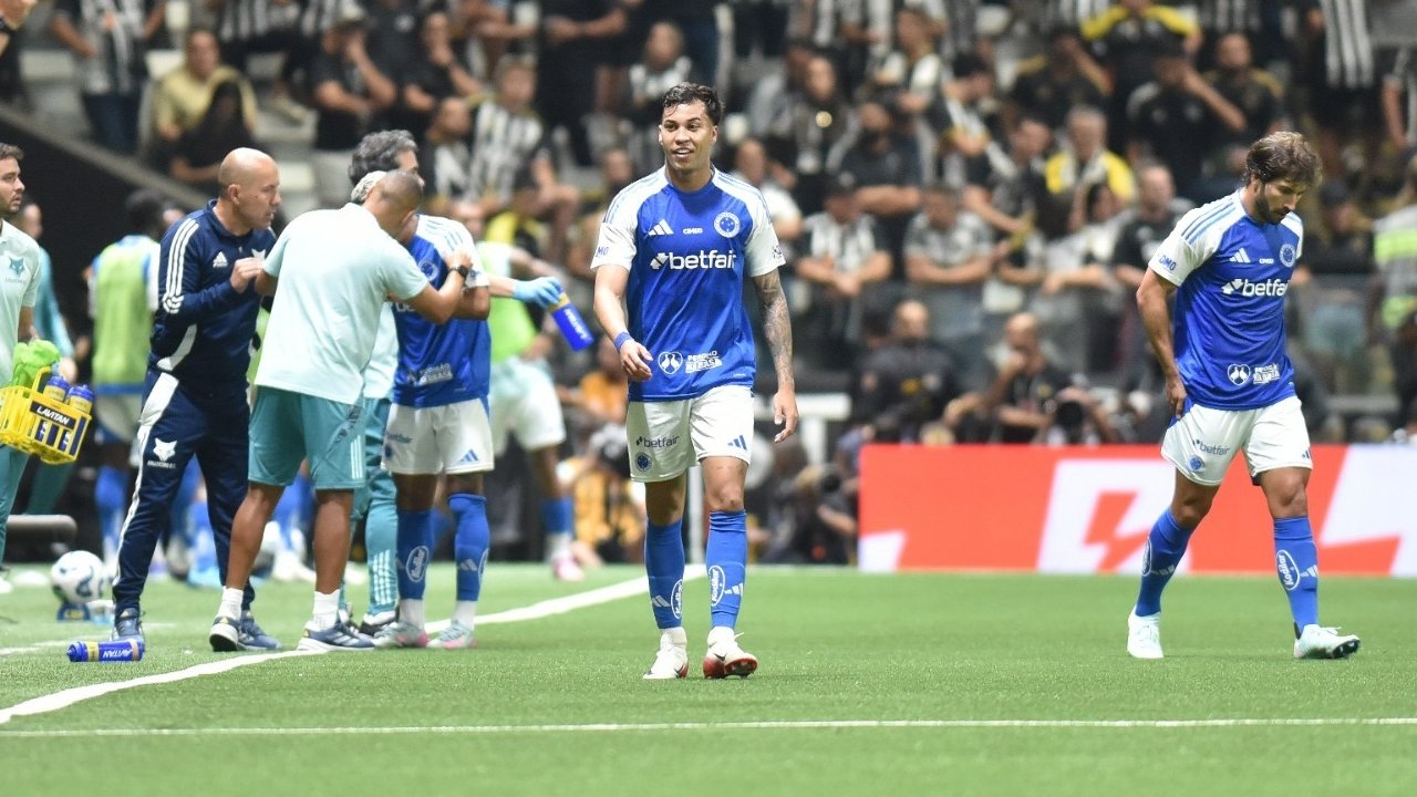 Kaio Jorge após gol pelo Cruzeiro diante do Atlético (foto: Ramon Lisboa/EM/DA Press)
