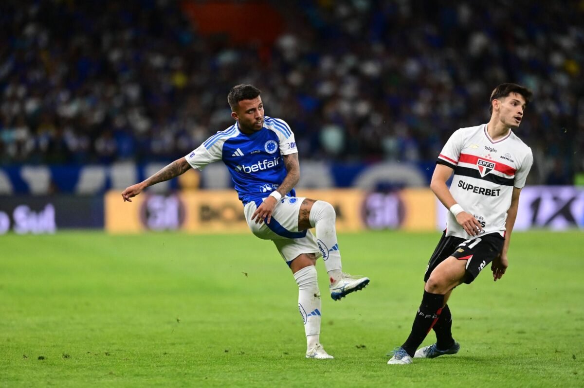 Contra o São Paulo, Matheus Henrique fez seu primeiro jogo como titular após se recuperar de lesão (foto: Leandro Couri/EM/D.A Press)