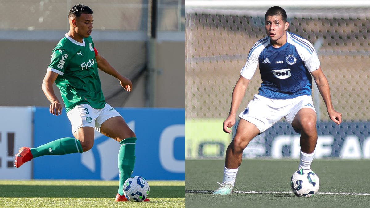 Palmeiras e Cruzeiro disputam vaga na decisão do Brasileiro Sub-20 nesta sexta-feira (15/8) (foto: Fabio Menotti/Palmeiras; Gustavo Martins/Cruzeiro)