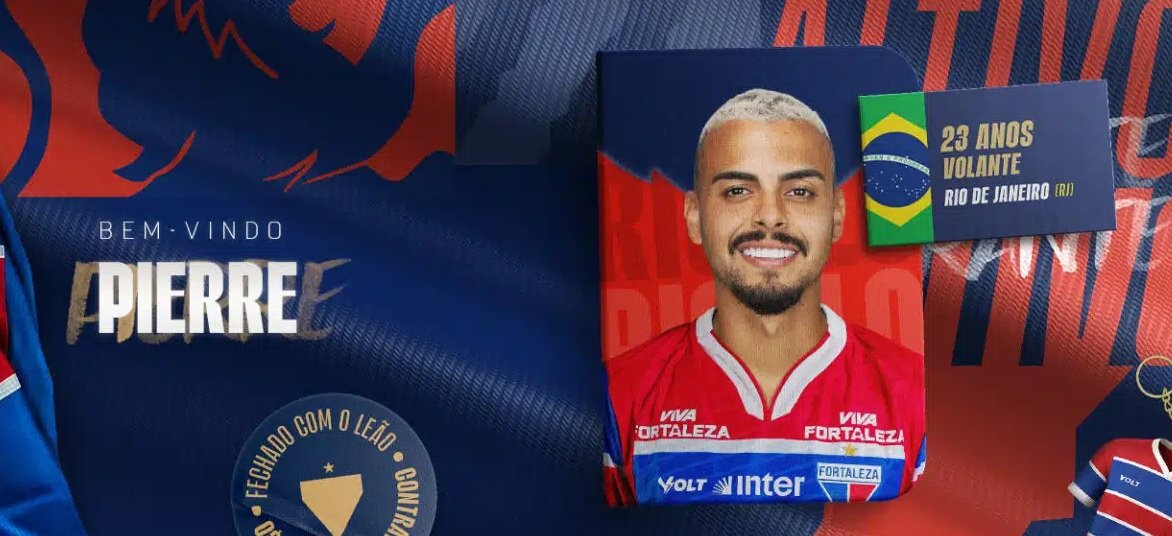 Fortaleza anuncia contratação do volante Pierre (foto: Divulgação/Fortaleza)