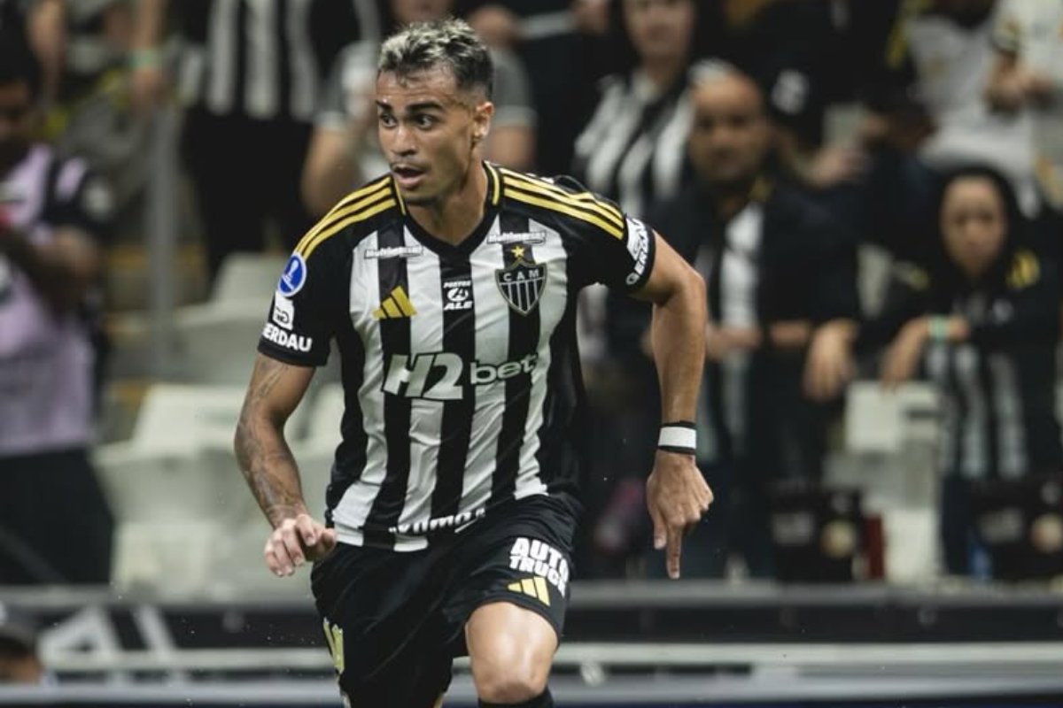 Reinier, em sua estreia pelo Atlético, na vitória obre o Godoy Cruz (foto: Divulgação/Atlético)