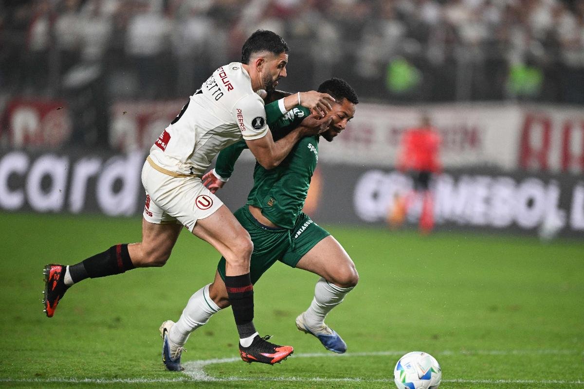 Vitor Roque fez um dos gols do Verdão - (foto: ERNESTO BENAVIDES / AFP)