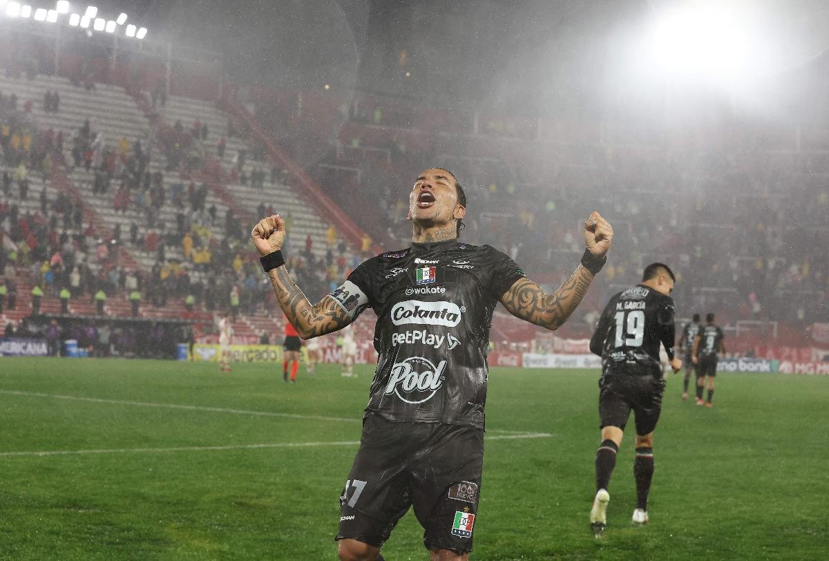 Dayro Moreno, atacante do Once Caldas (foto: ALEJANDRO PAGNI / AFP)
