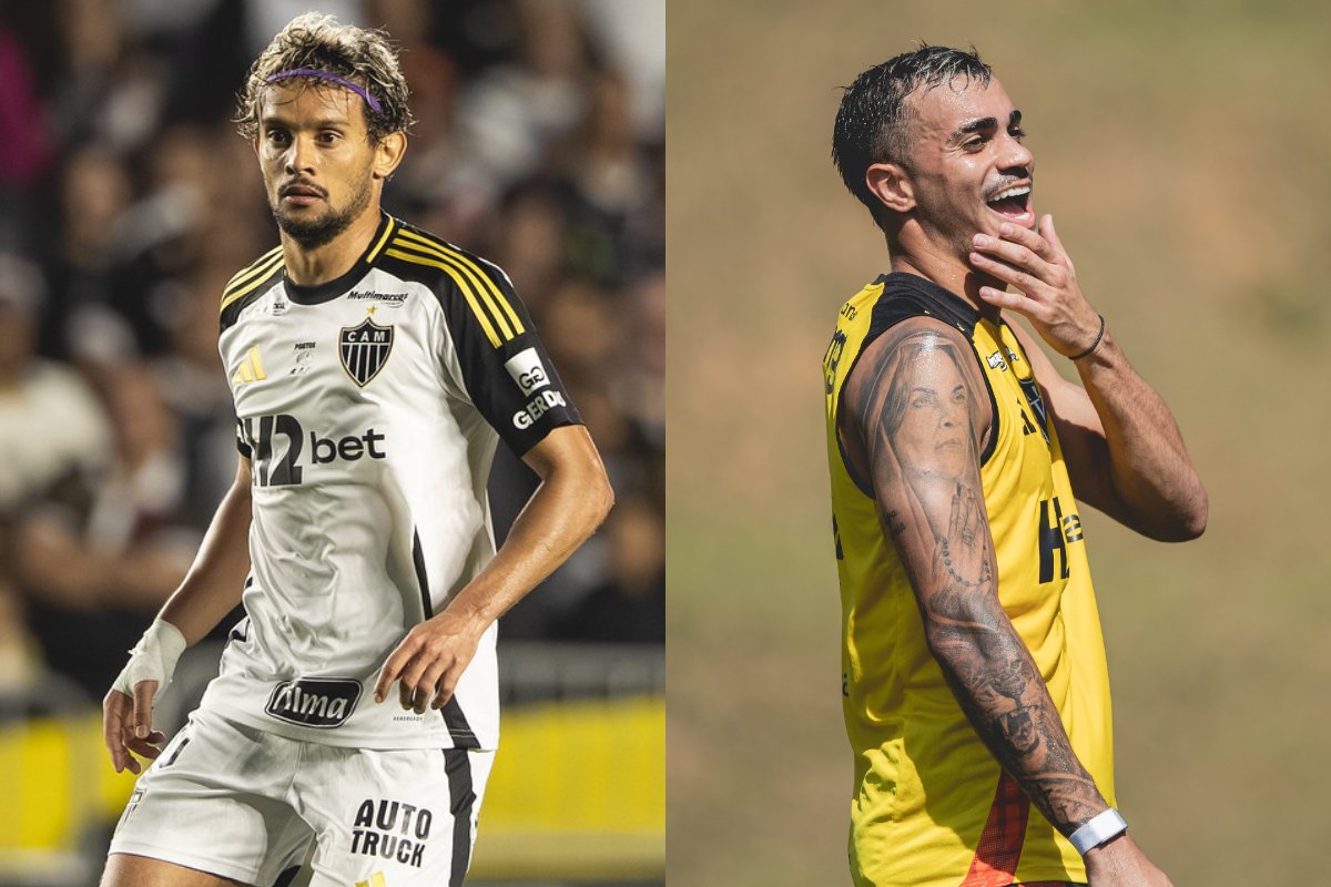 Scarpa jogou pelo Atlético contra o Vasco; Reinier permaneceu em BH (foto: Pedro Souza/Atlético)