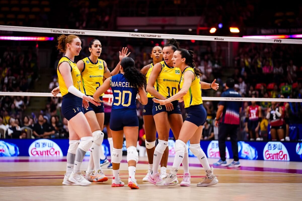 Seleção Brasileira enfrentará a França nas quartas de final do Mundial Feminino de Vôlei (foto: FIVB/Divulgação)