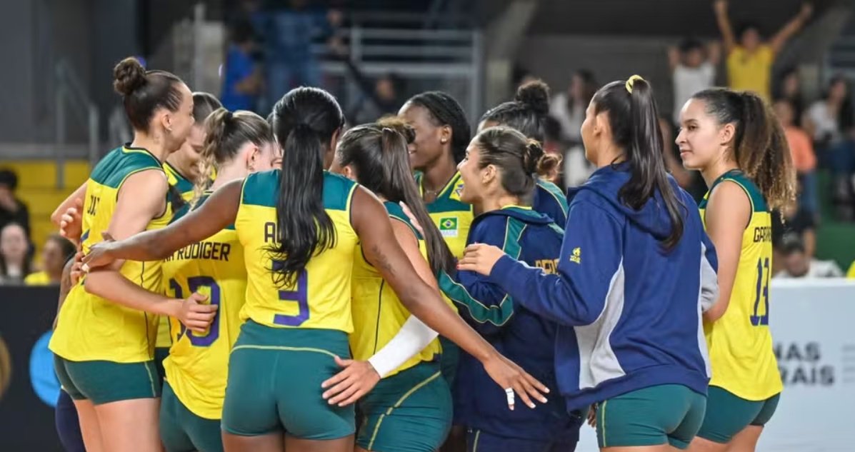 Seleção Brasileira feminina de vôlei na Copa América Sub-23 (foto: Divulgação/CSV)