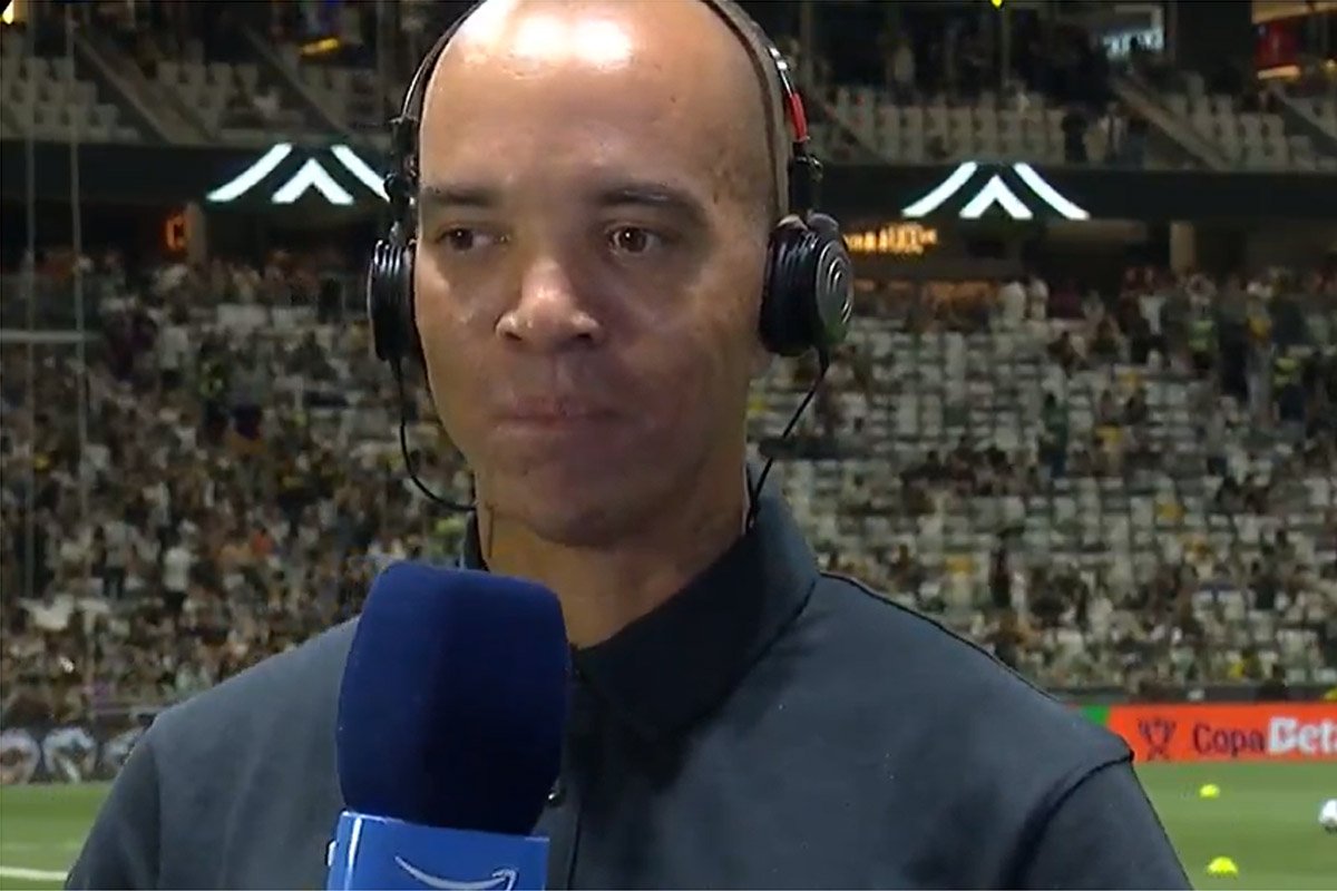 Diego Tardelli comentou Atlético x Cruzeiro no Prime Video (foto: Reprodução/Prime Video)