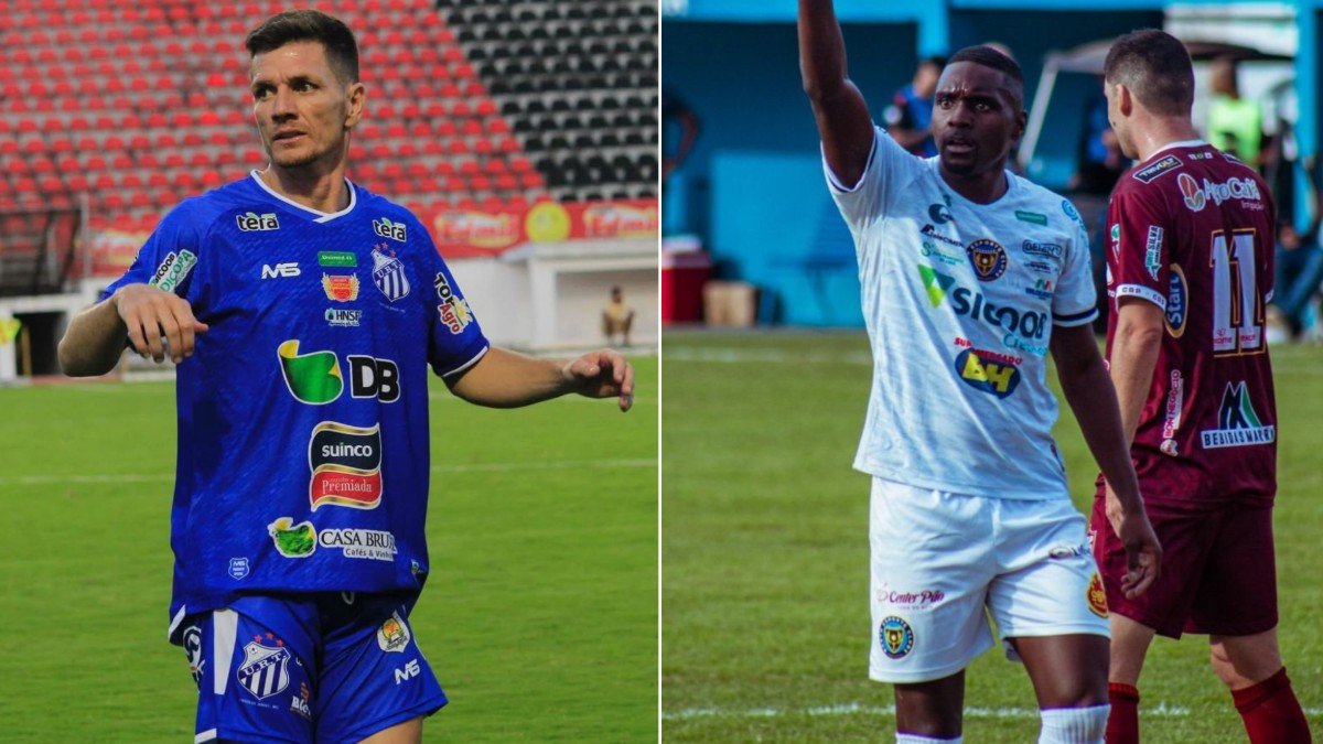 Jogadores de URT e North em campo pelo Módulo 2 do Mineiro (foto: URT/Divulgação e Nort/Divulgação)