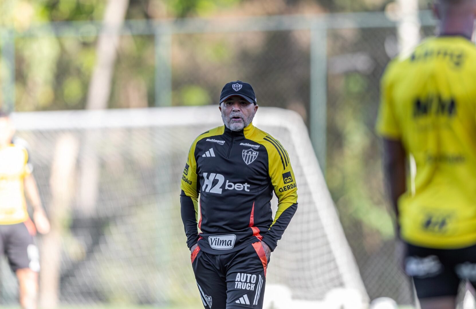 O primeiro treino de Sampaoli no Atlético (foto: Paulo Henrique França/Atlético)