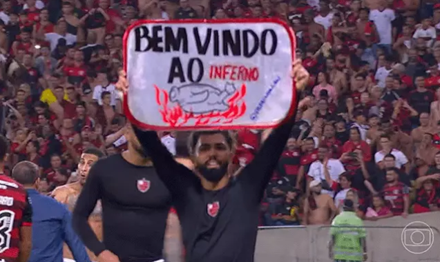 Gabi provoca o Atlético, em 2022 - (foto: Reprodução/TV Globo)