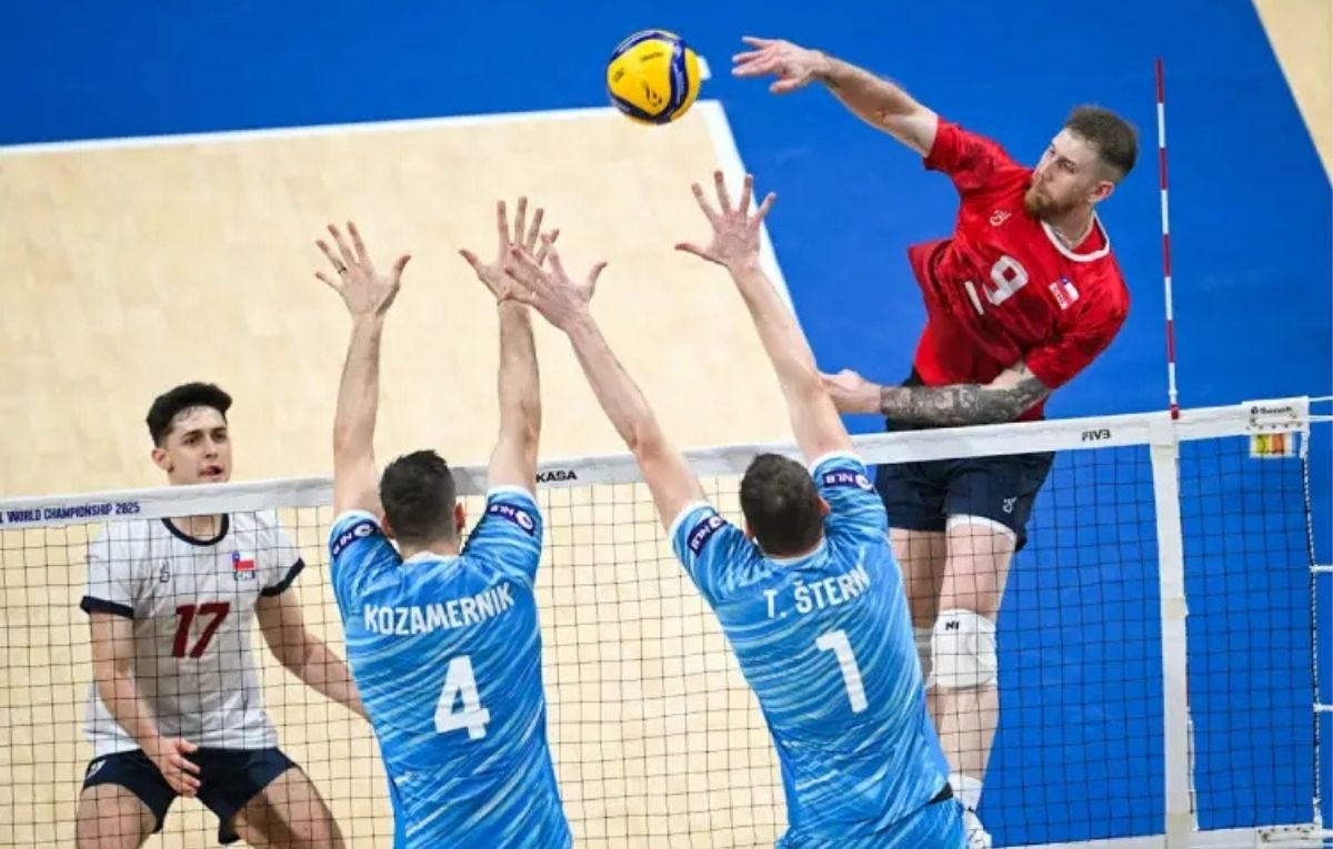 Eslovênia x Chile, no Mundial (foto: Divulgação/FIVB)