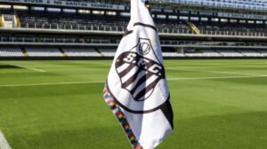 Bandeirinha do Santos na Vila Belmiro - Crédito: 