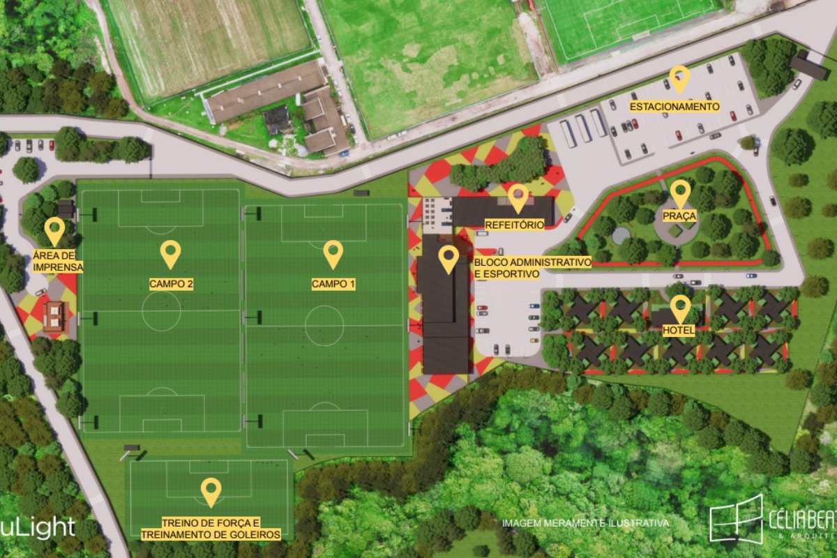 Imagens do projeto do novo CT do Sport