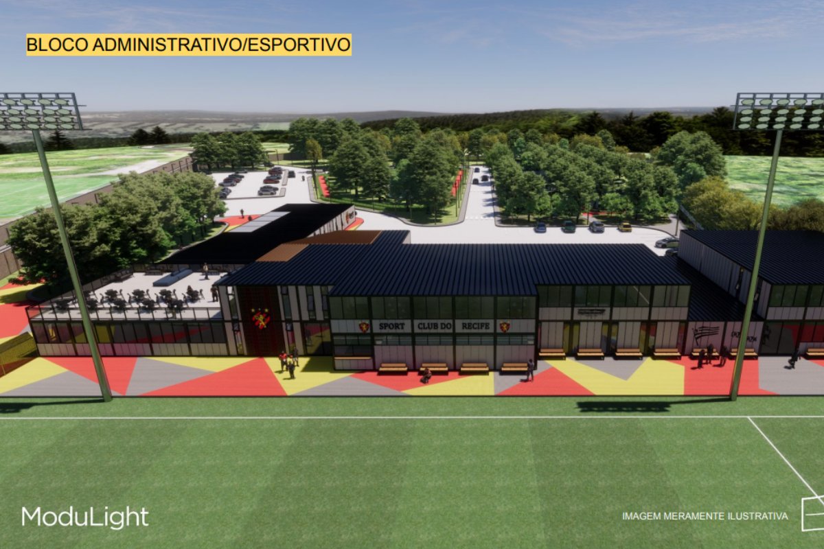 Imagens do projeto do novo CT do Sport