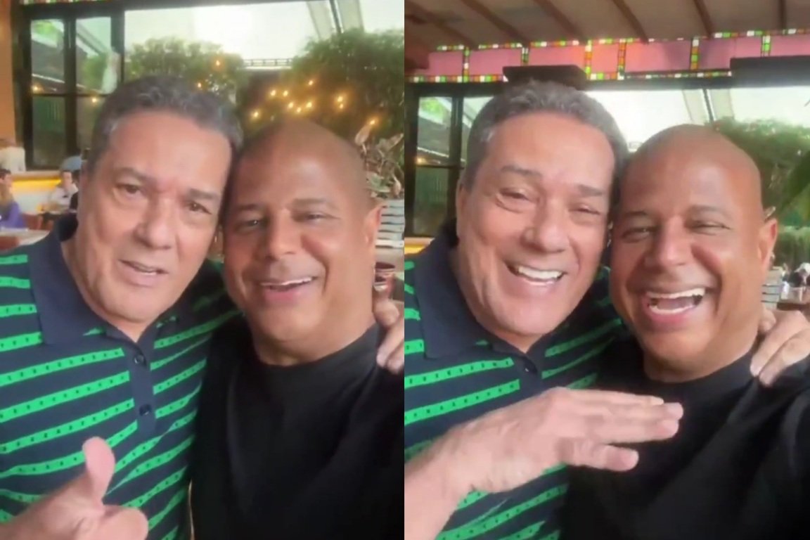 Marcelinho Carioca e Vanderlei Luxemburgo (foto: Reprodução)