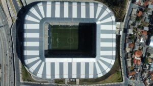 Vista aérea da Arena MRV, estádio do Atlético, em 6 de setembro de 2025 - Crédito: 
