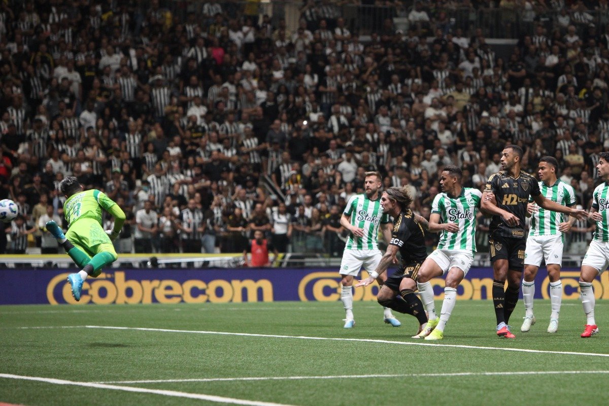 Lance do jogo entre Atlético e Juventude na Arena MRV - (foto: Edesio Ferreira/EM/D.A Press)