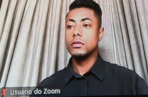 Bruno Henrique, do Flamengo, durante julgamento (foto: Foto: Reprodução)