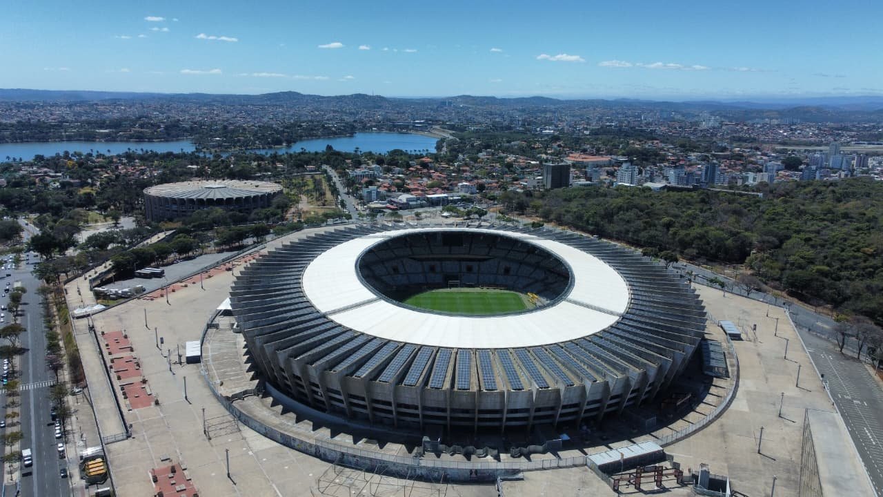 Vista aérea do Mineirão (foto: Leandro Couri/EM.D.A Press)