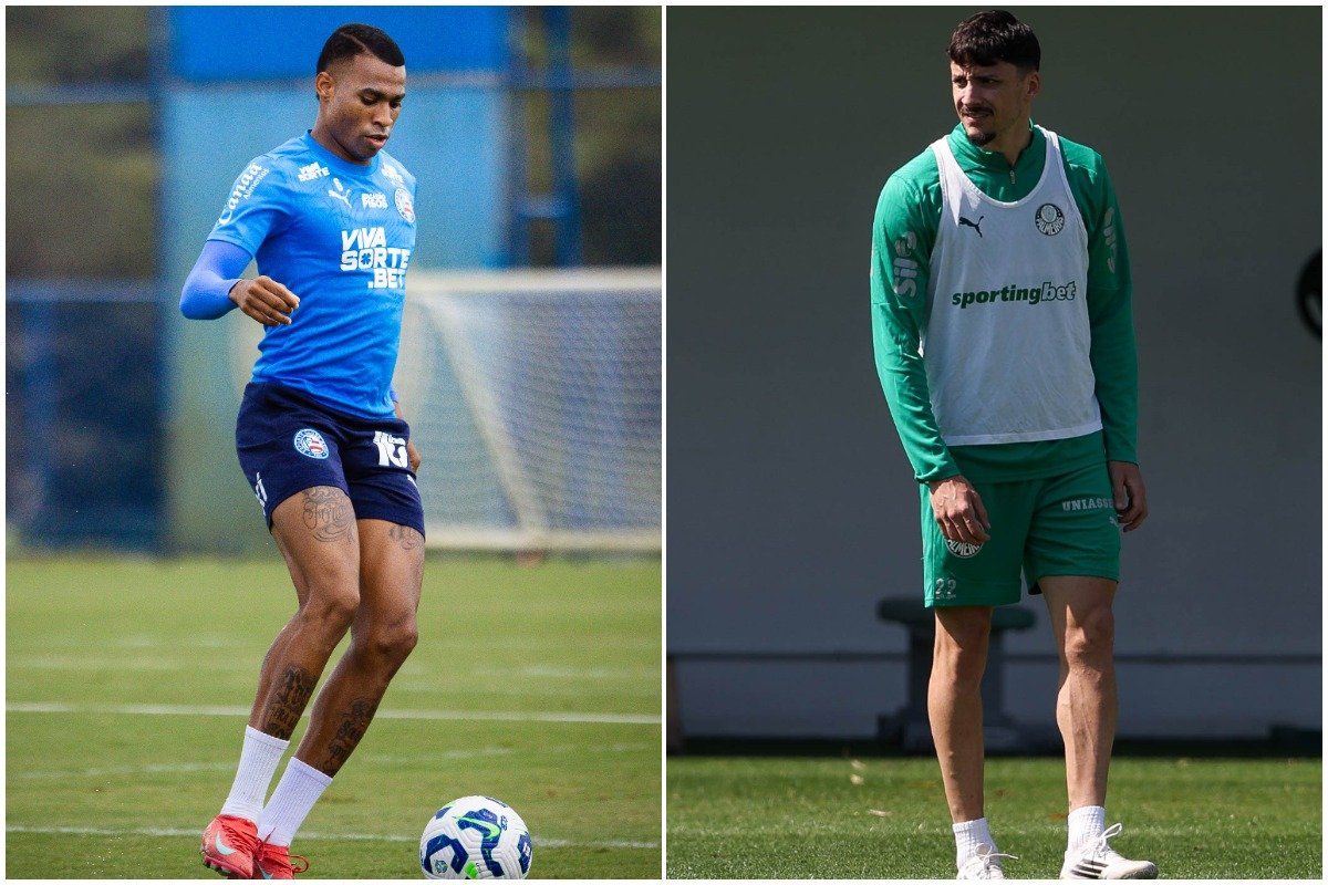 Bahia e Palmeiras se enfrentam pela 26ª rodada do Brasileirão (foto: Divulgação/Bahia e Palmeiras)