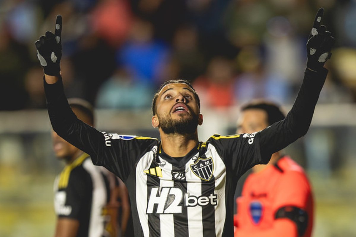 Alexsander, do Atlético, encerrou jejum de gol de dois anos (foto: Pedro Souza/Atlético)