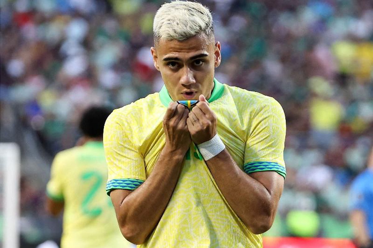Andreas Pereira fez gol pelo Brasil no amistoso contra o México em 8 de junho de 2024 (foto: Tim Warner / GETTY IMAGES NORTH AMERICA / Getty Images via AFP)