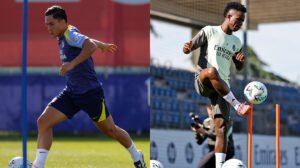 Jogadores de Atlético de Madrid e Real Madrid - Crédito: 