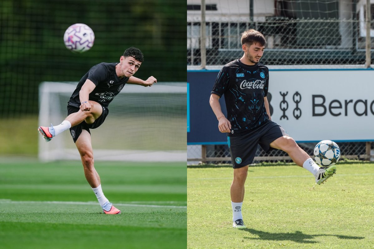 Equipes se preparam para o duelo pela Champions (foto: Divulgação/Manchester City e Napoli)
