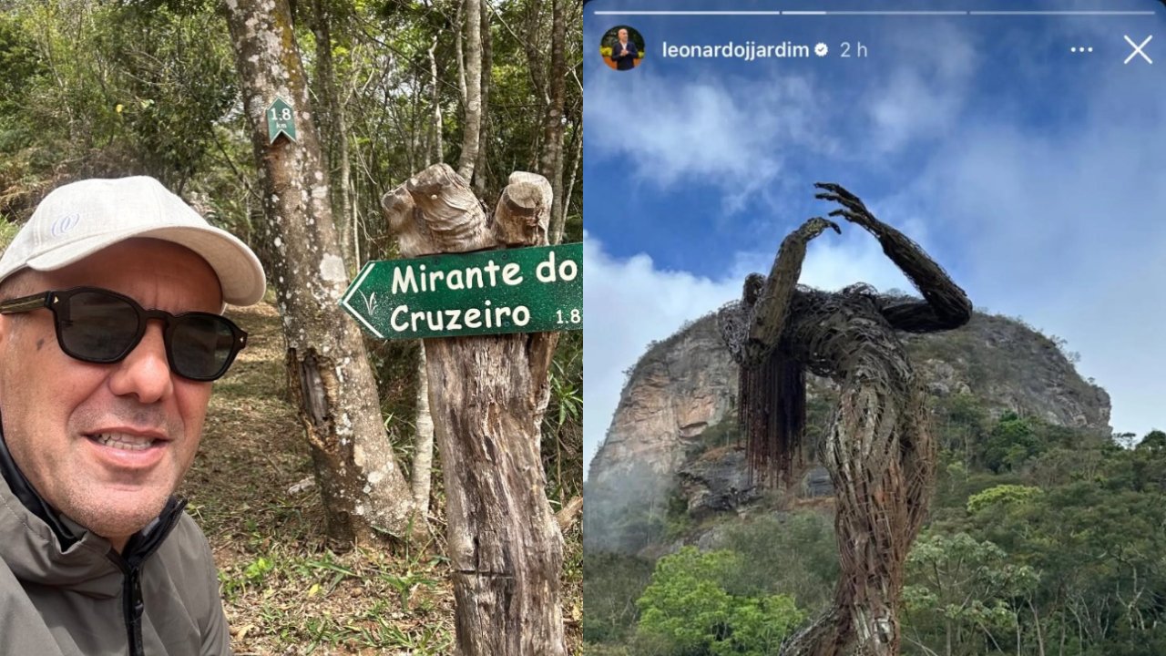 Leonardo Jardim visitou o Mirante do Cruzeiro, no Ibiti Projeto (foto: Reprodução/Instagram)