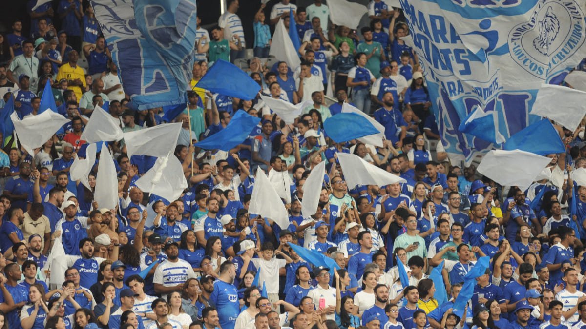 Torcida do Cruzeiro no Mineirão, em Belo Horizonte (foto: Alexandre Guzanshe/EM/D.A. Press)