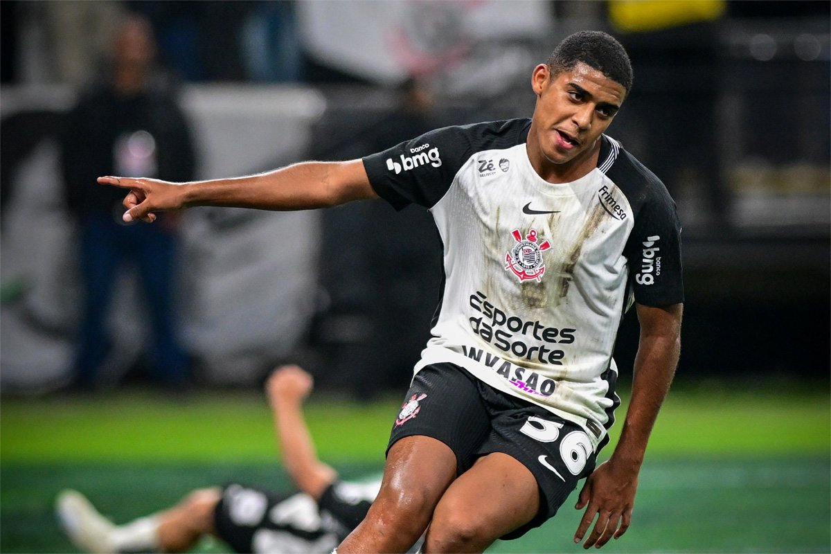 Gui Negão fez o segundo gol do Corinthians contra o Athletico-PR (foto: Diego Soares/Ag. Paulistão)