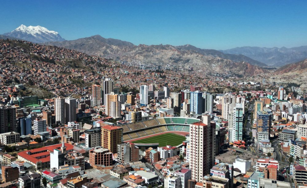 Estádio Hernando Siles é o sétimo de maior altitude no mundo (foto: Aizar Raldes/AFP)