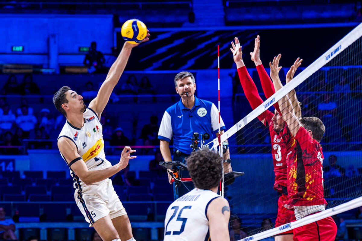 Itália e Bélgica já se enfrentaram na fase de grupos do Mundial Masculino de Vôlei (foto: Divulgação/FIVB)