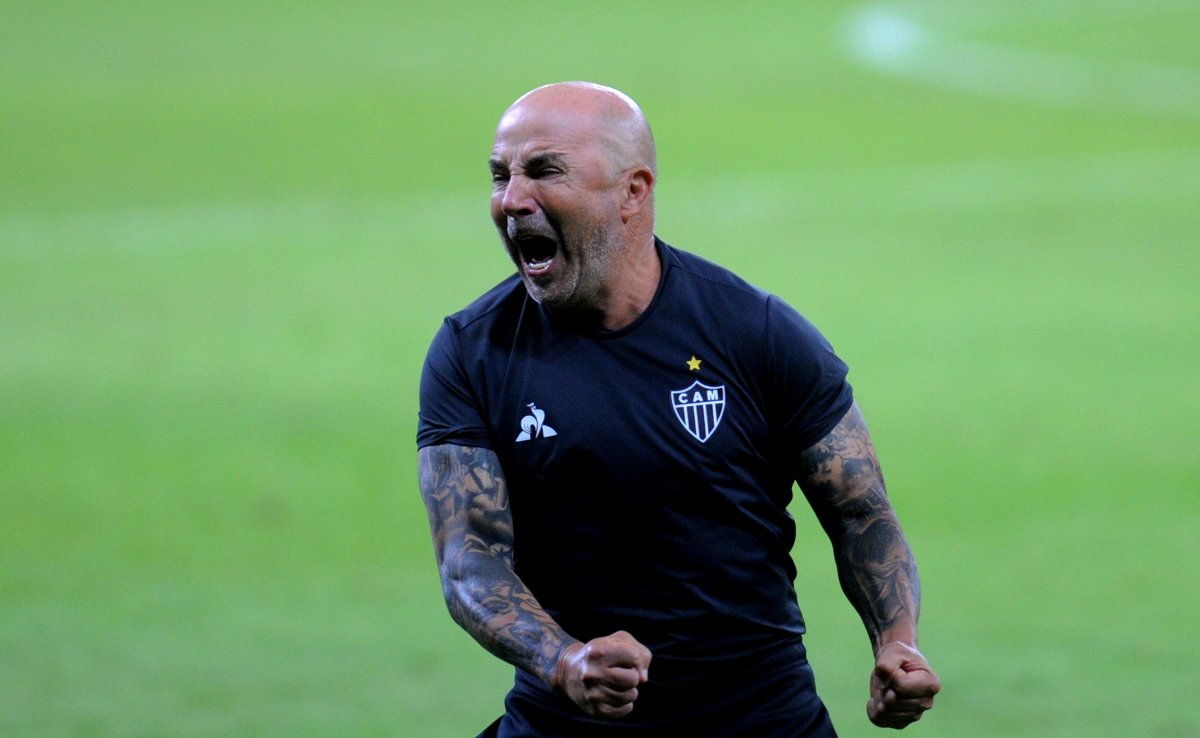 Jorge Sampaoli enquanto técnico do Atlético, em 2020 - (foto: Alexandre Guzanshe/EM/D.A Press)