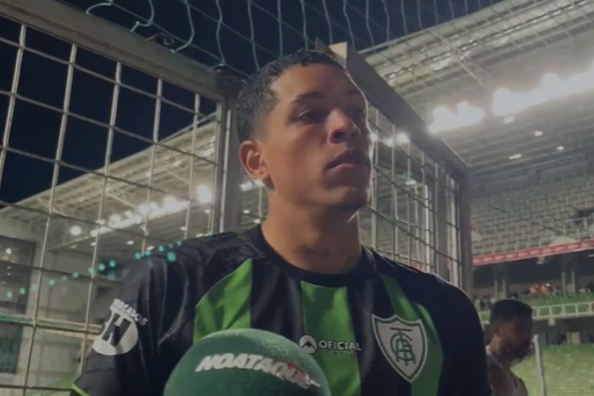 Kauã Diniz fez o gol da vitória do América contra o Avaí (foto: Reprodução)