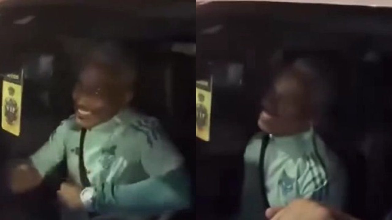 Matheus Pereira imita galinha em zoação ao Atlético (foto: Reprodução)